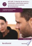 libro Manejo De Técnicas Y Habilidades Relacionales Para La Prestación De Un Servicio De Tanatopraxia. Sanp0108 disponible para descarga libro Manejo De Técnicas Y Habilidades Relacionales Para La Prestación De Un Servicio De Tanatopraxia. Sanp0108