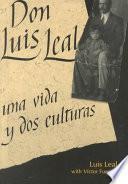 libro Don Luis Leal