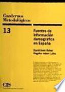 libro Fuentes De Información Demográfica En España