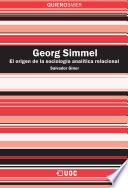 libro Georg Simmel. La Fundación De La Sociología Analítica