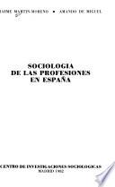 libro Sociología De Las Profesiones En España