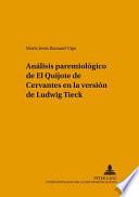 libro Estudio Paremiológico De  El Quijote  De Cervantes En La Versión De Ludwig Tieck