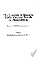 libro The Analysis Of Hispanic Texts