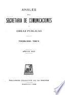 Anales De La Secretaría De Comunicaciones Y Obras Públicas