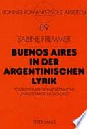 libro Buenos Aires In Der Argentinischen Lyrik