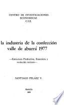 La Industria De La Confección, Valle De Aburrá, 1977