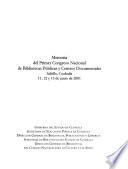 Memoria Del Primer Congreso Nacional De Bibliotecas Públicas Y Centros Documentales