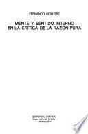 libro Mente Y Sentido Interno En La Crítica De La Razón Pura