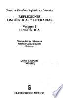 Reflexiones Lingüísticas Y Literarias: Lingüística