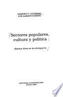 Sectores Populares, Cultura Y Política