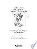 libro Teatro Mexicano: Dramaturgia Novohispana Del Siglo Xviii