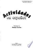 libro Actividades En Español