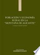 libro Población Y Economía Rural En La Montaña De Alicante