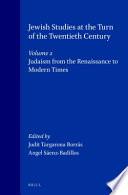 Jewish Studies At The Turn Of The Twentieth Century