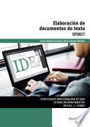 libro Uf0857   Elaboración De Documentos De Texto