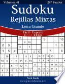 libro Sudoku Rejillas Mixtas Impresiones Con Letra Grande   De Fácil A Experto   Volumen 41   267 Puzzles