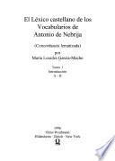 El Léxico Castellano De Los Vocabularios De Antonio De Nebrija