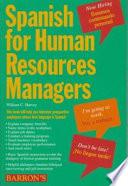 libro Spanish For Human Resources Managers