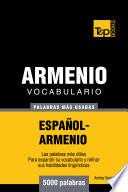 libro Vocabulario Español Armenio   5000 Palabras Más Usadas