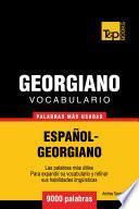 libro Vocabulario Español Georgiano   9000 Palabras Más Usadas