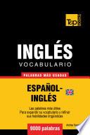 libro Vocabulario Español Inglés Británico   9000 Palabras Más Usadas