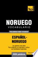 libro Vocabulario Español Noruego   5000 Palabras Más Usadas