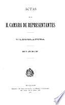 Actas De La H. Cámara De Representantes …