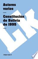 libro Constitución De Bolivia De 1995