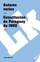 libro Constitución De Paraguay De 1992