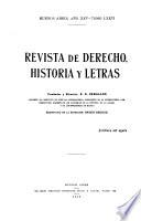 Revista De Derecho, Historia Y Letras