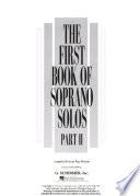 libro The First Book Of Soprano Solos disponible para descarga libro The First Book Of Soprano Solos