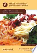 libro Preelaboración Y Conservación Culinarias. Hotr0108