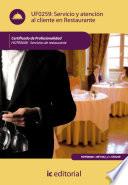 libro Servicio Y Atención Al Cliente En Restaurante. Hotr0608