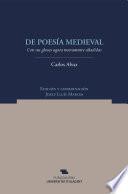 libro De Poesía Medieval Con Sus Glosas Agora Nuevamente Añadidas