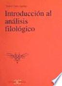 libro Introducción Al Análisis Filológico