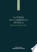 La Poesía En La Imprenta Antigua