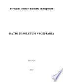 Datio In Solutum Necessaria