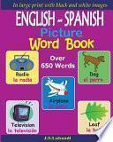 English   Spanish Picture Word Book (black And White)