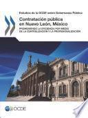 libro Estudios De La Ocde Sobre Gobernanza Pública Contratación Pública En Nuevo León, México Promoviendo La Eficiencia Por Medio De La Centralización Y La Profesionalización
