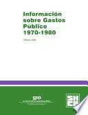 Información Sobre Gasto Público 1979 1980