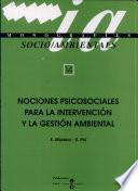 Nociones Psicosociales Para La Intervención Y La Gestión Ambiental