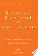 Resúmenes De Matemáticas I Con Notas Históricas