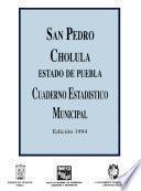 libro San Pedro Cholula Estado De Puebla. Cuaderno Estadístico Municipal 1994