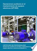 Uf1965   Operaciones Auxiliares En El Mantenimiento De Equipos Eléctricos