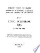Viii Censo Industrial, 1966. Empresas De Participación Estatal Y Organismos Descentralizados. Datos 1965