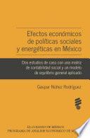 libro Efectos Económicos De Políticas Sociales Y Energéticas En México