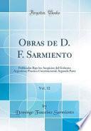 libro Obras De D. F. Sarmiento, Vol. 32
