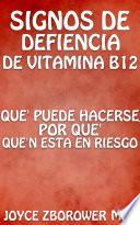 libro Signos De Deficiencia De Vitamina B12