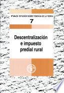 Descentralizacion E Impuesto Predial Rural